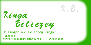 kinga beliczey business card